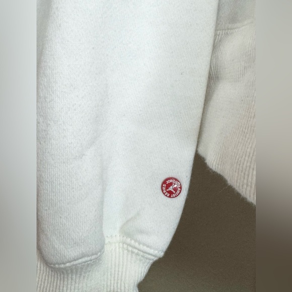 Jordan Fleece Pullover Hoodie Womens Brooklyn Artist Series WhiteBlue SizeS NWOT - Picture 3 of 5